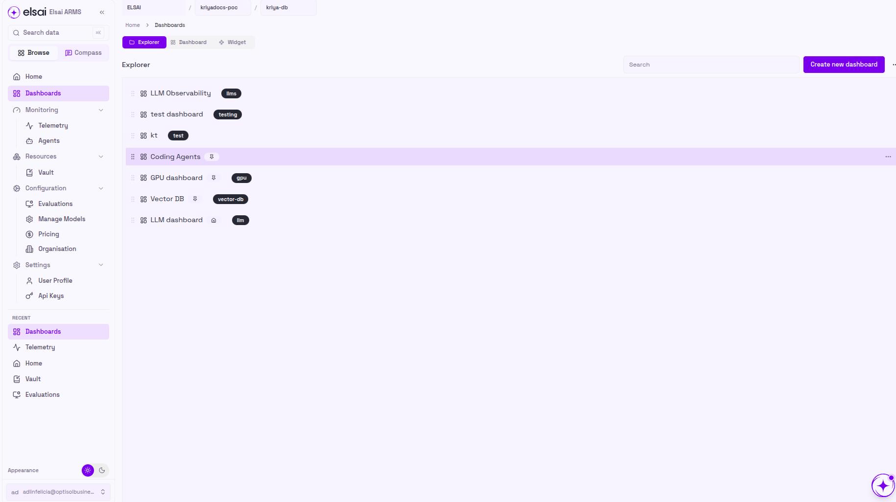 Dashboards Explorer where you can import a board layout